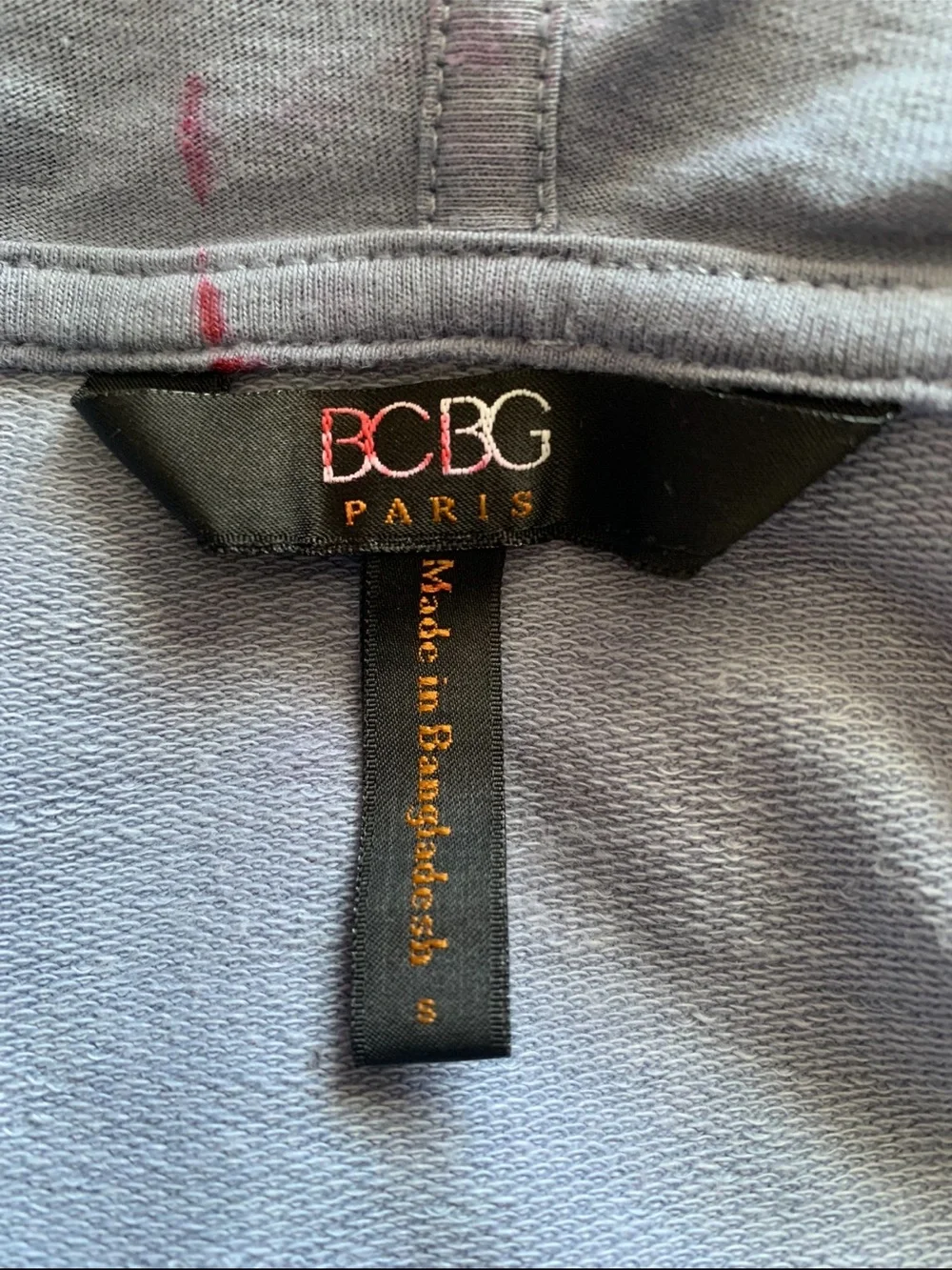BCBG Paris Scoop Neck Hooded Long-Sleeve Top - Size Small
